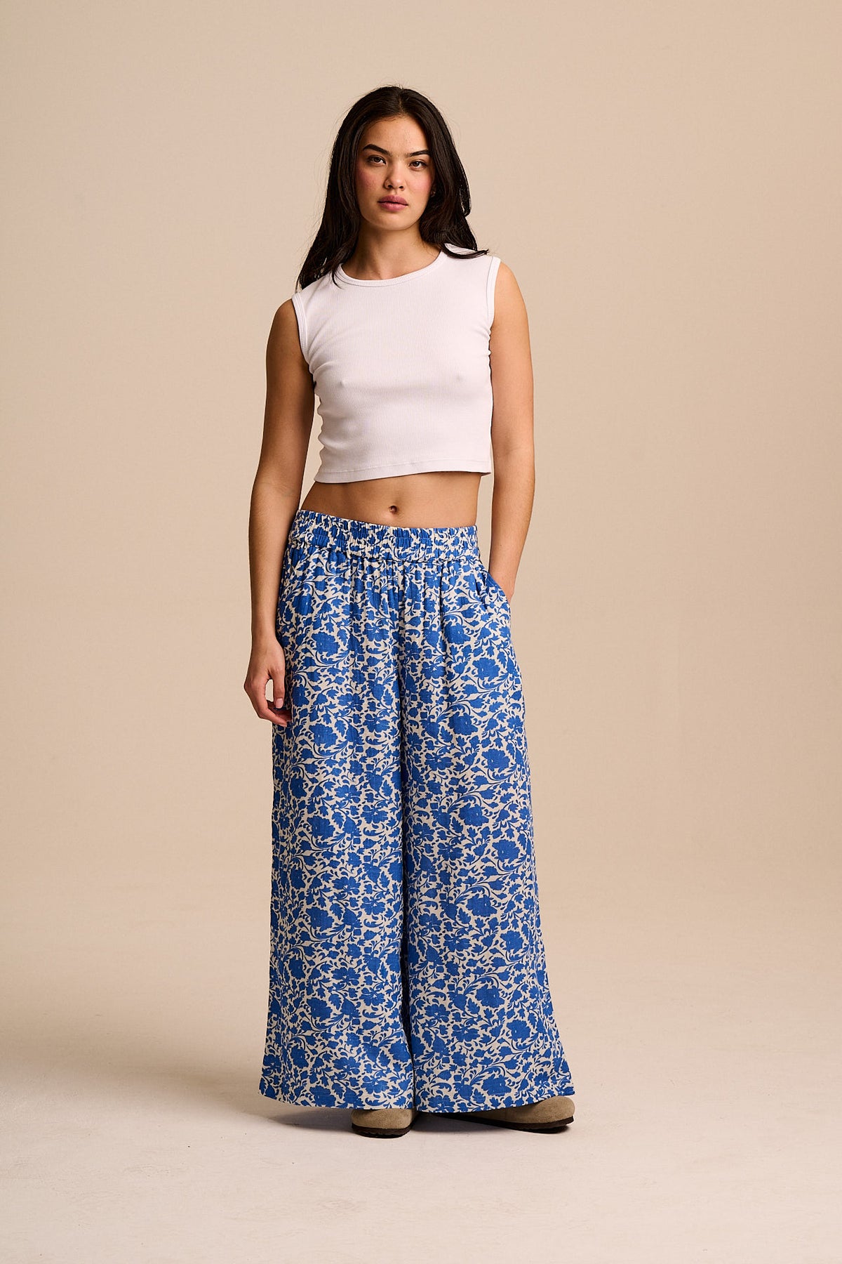 Maddie Cotton Trousers Summer Edit Floral