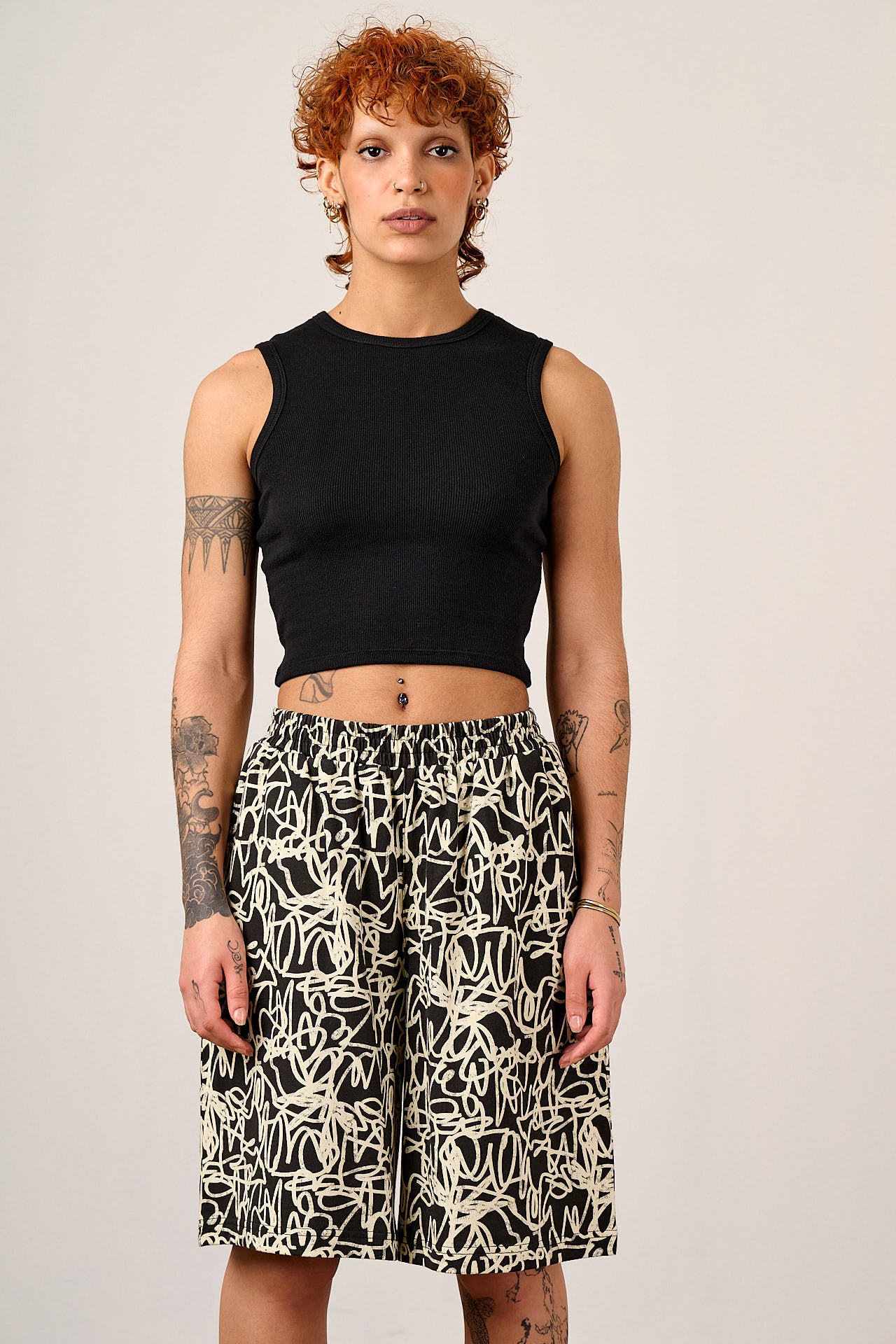 Madero - Cotton Jersey Shorts in Grafitti Print