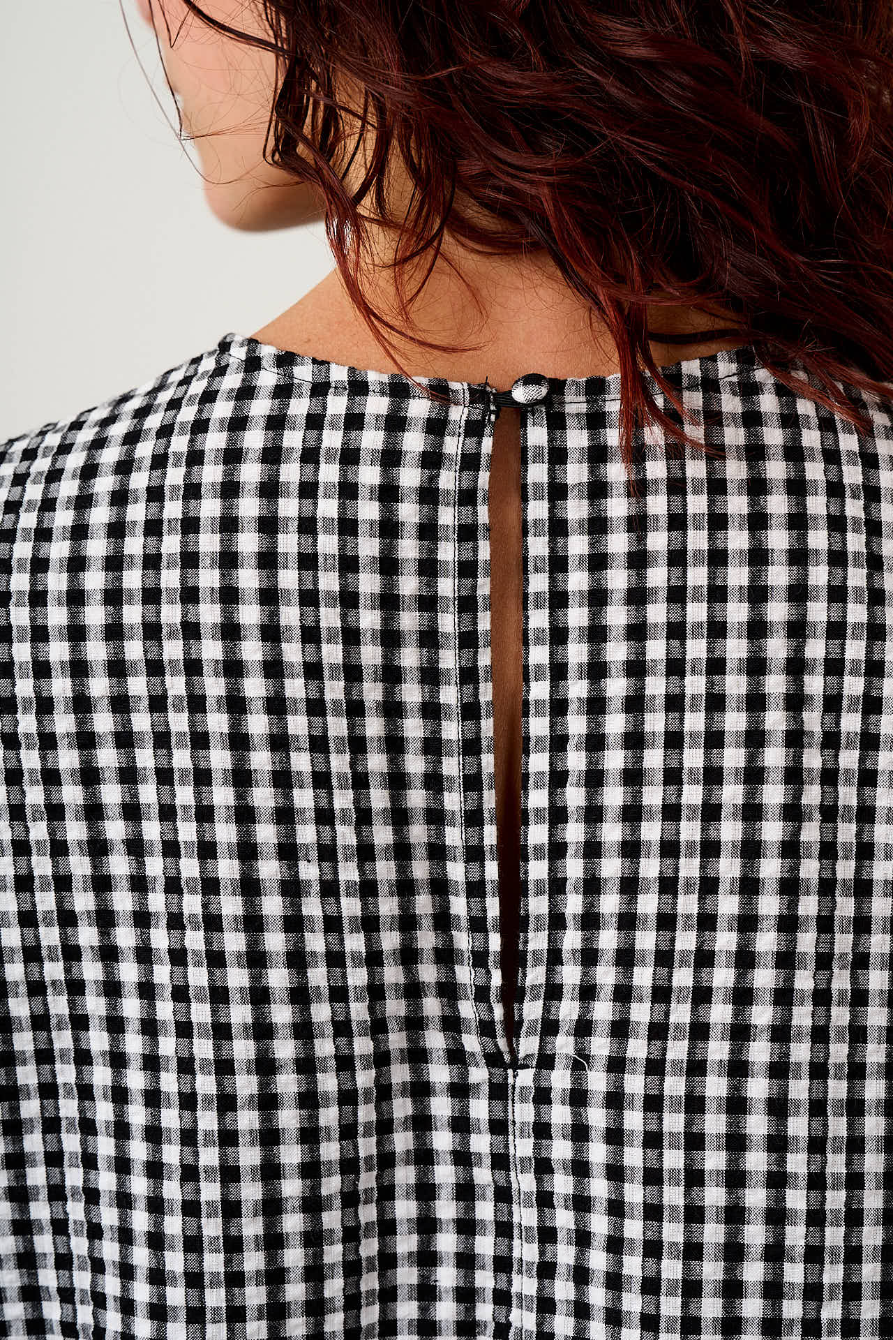 Micah - Midi Dress in Black & White Gingham