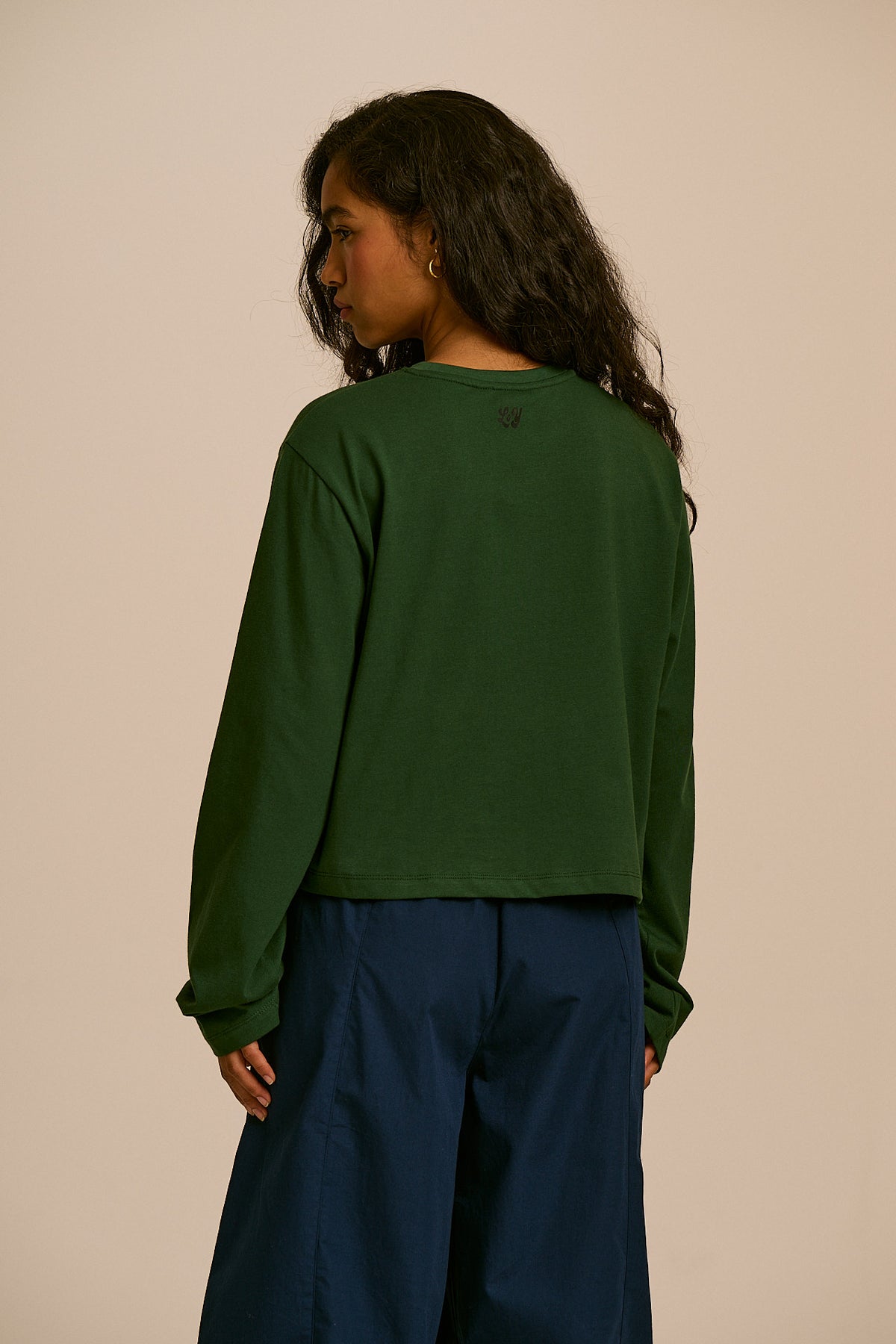 Mio - Cotton T-shirt in Dark Green