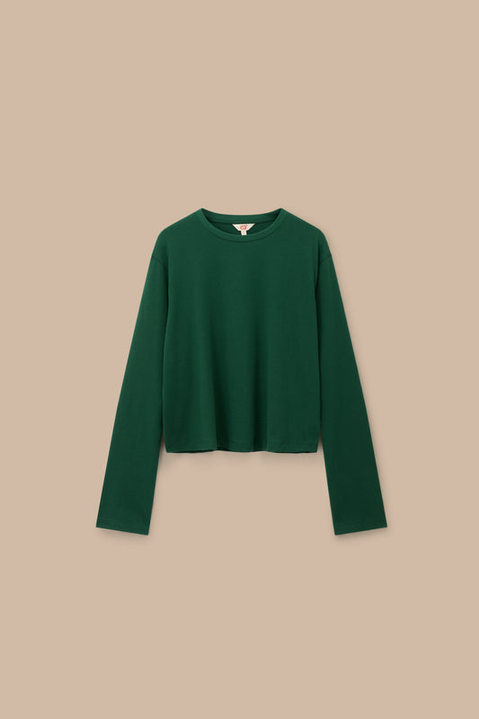 Mio - Cotton T-shirt in Dark Green