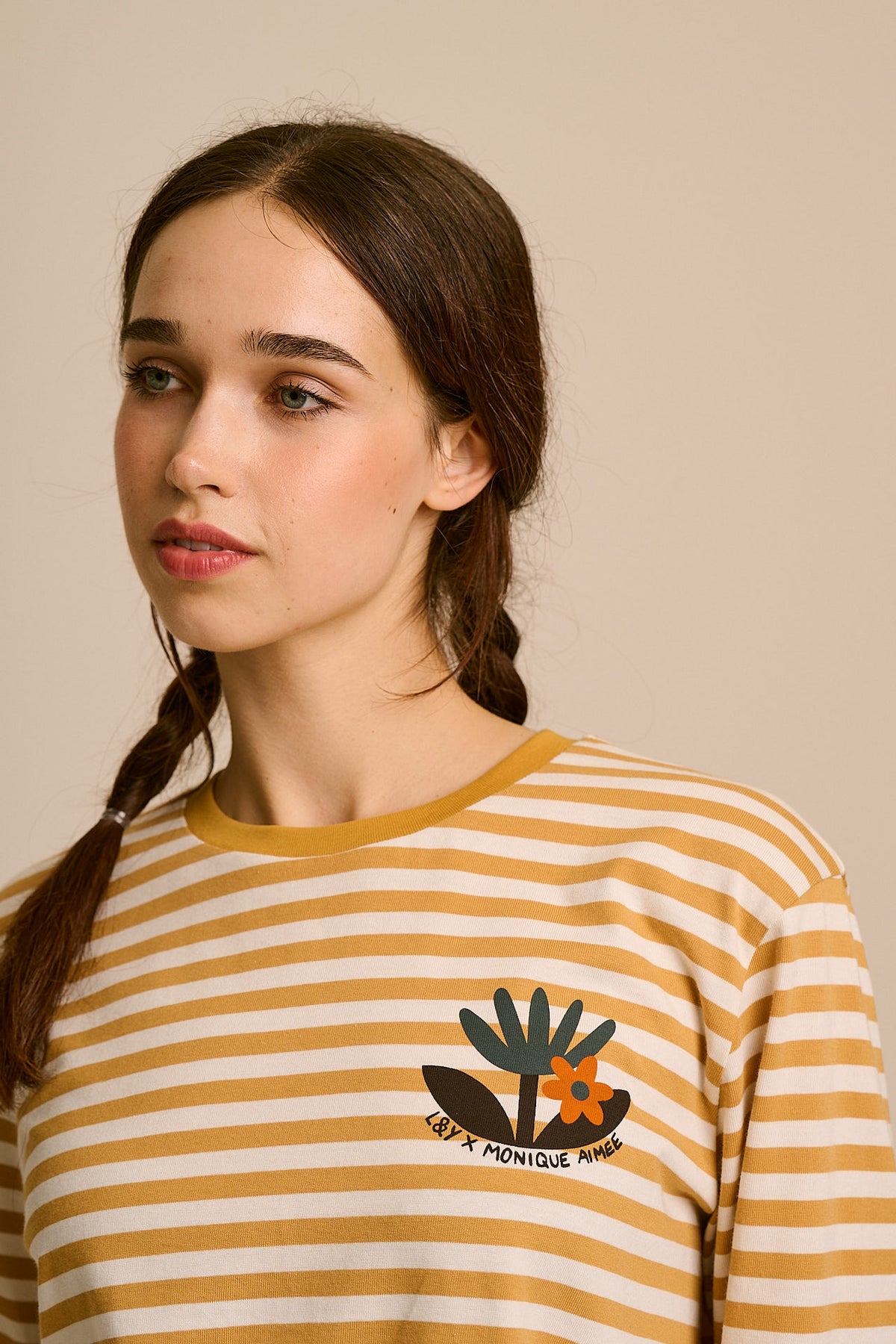 L.E Mio - Organic Cotton T-Shirt in Monique Aimee & Yak