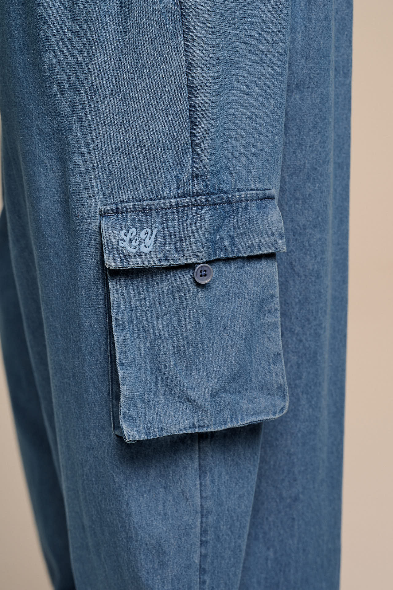 Miyada - Cotton Dungaree in Light Wash Blue