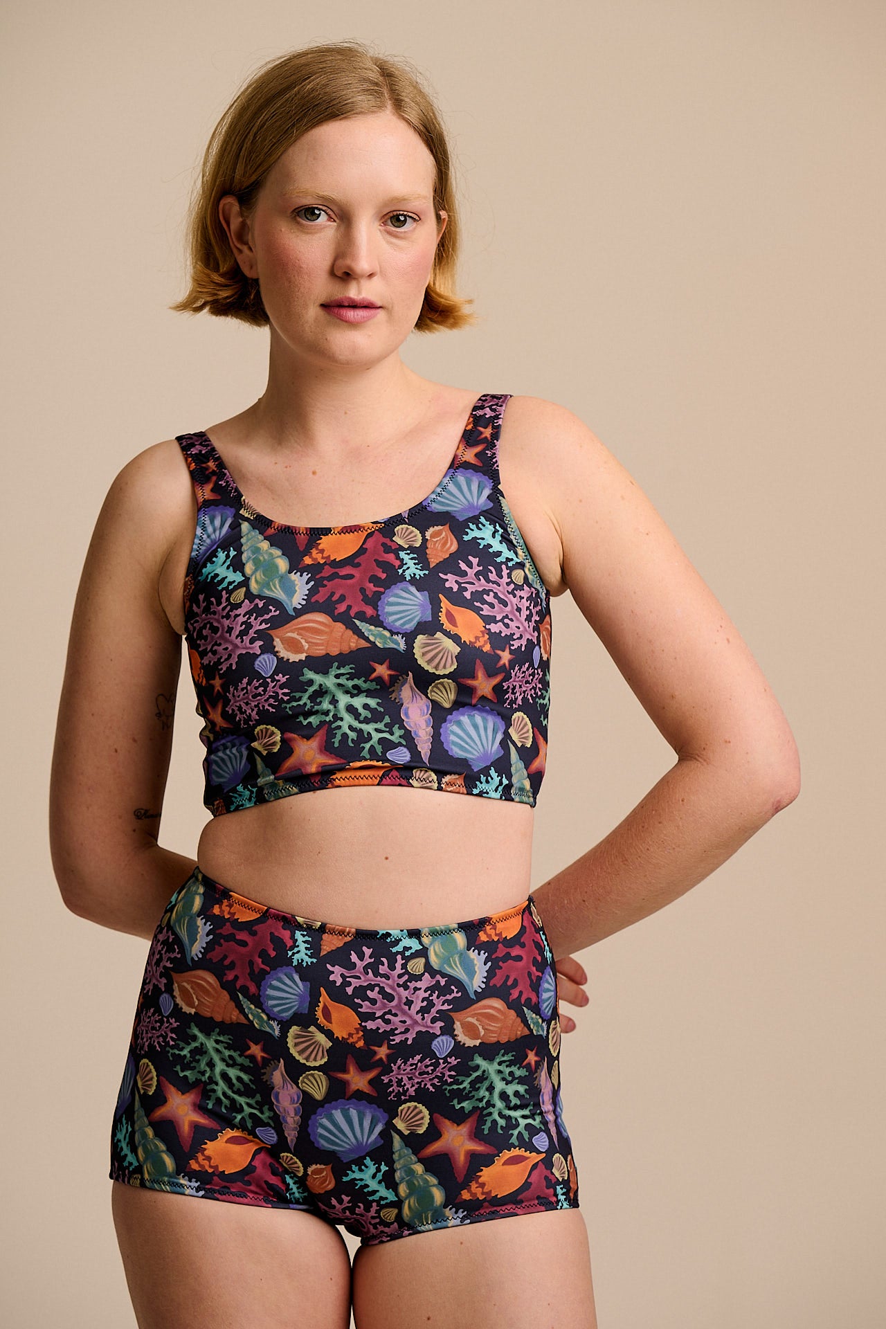 Monte - Bikini Bottom Shorts in Shell Print