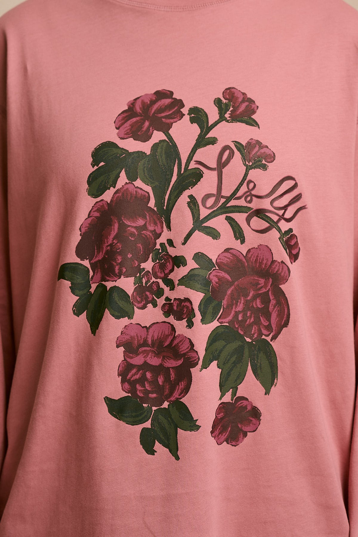 Murat - Organic Cotton Oversized Long Sleeve in Romantic Garden Print