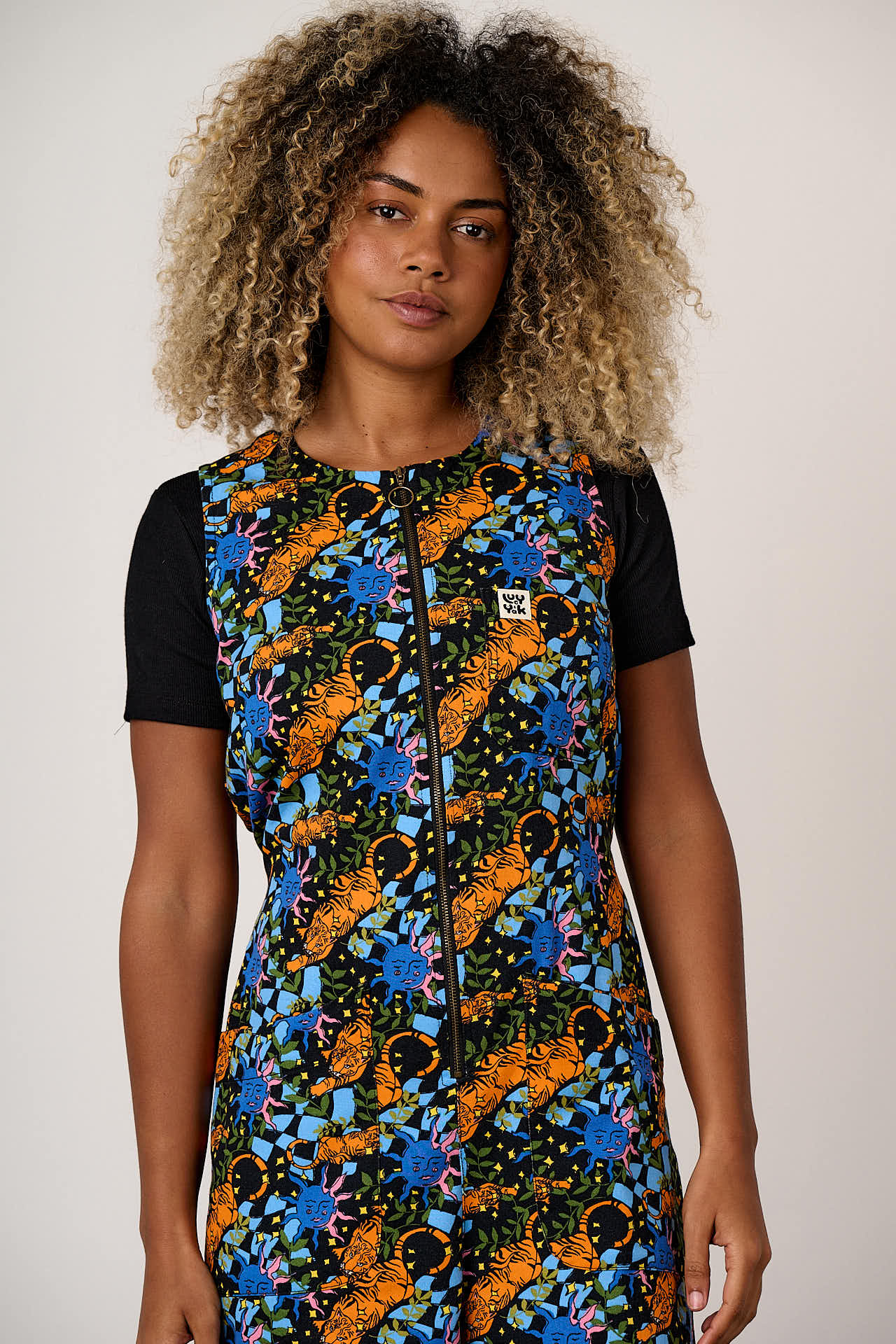 Nari - Sleeveless Jumpsuit in Lunar Tiger Print