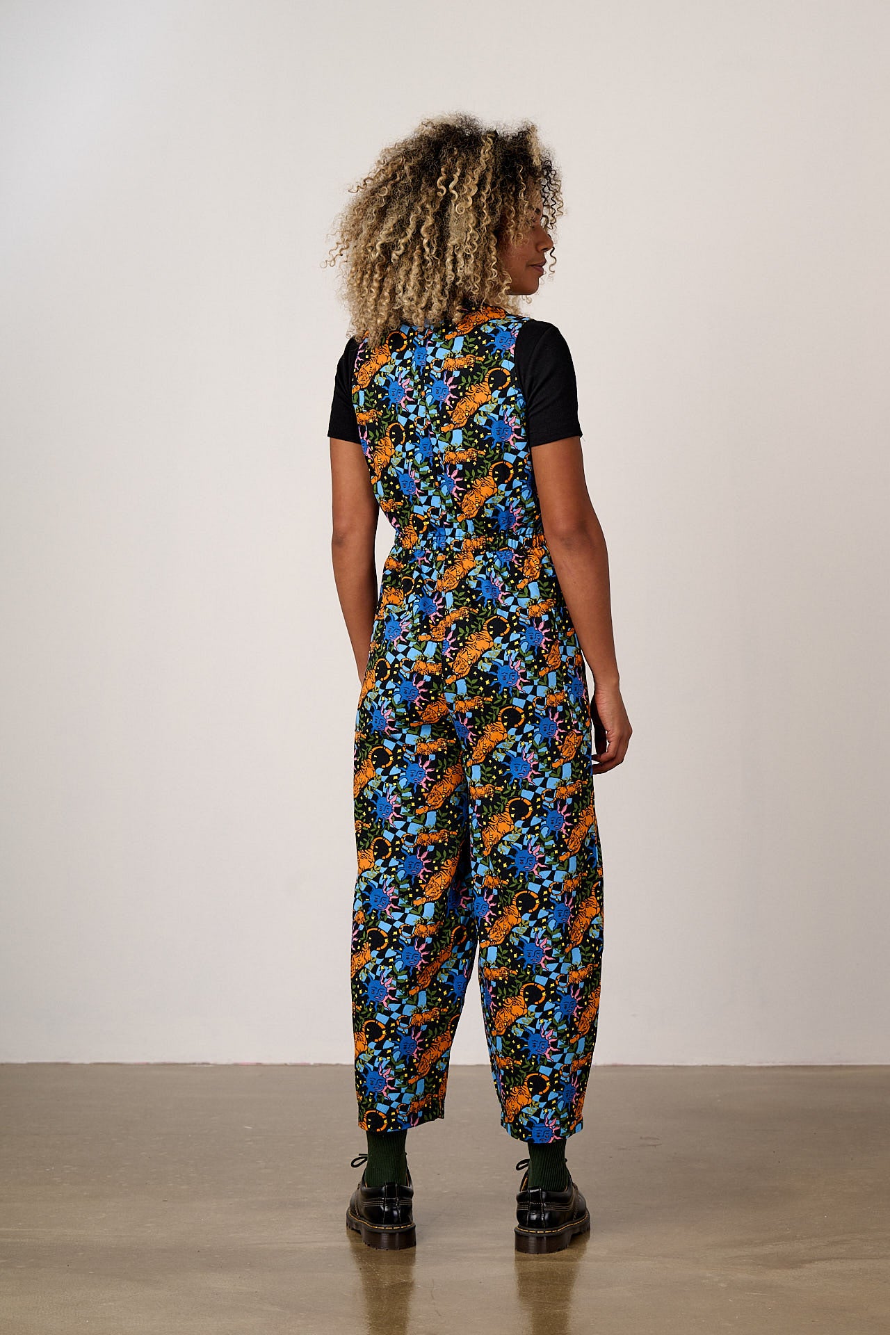 Nari - Sleeveless Jumpsuit in Lunar Tiger Print