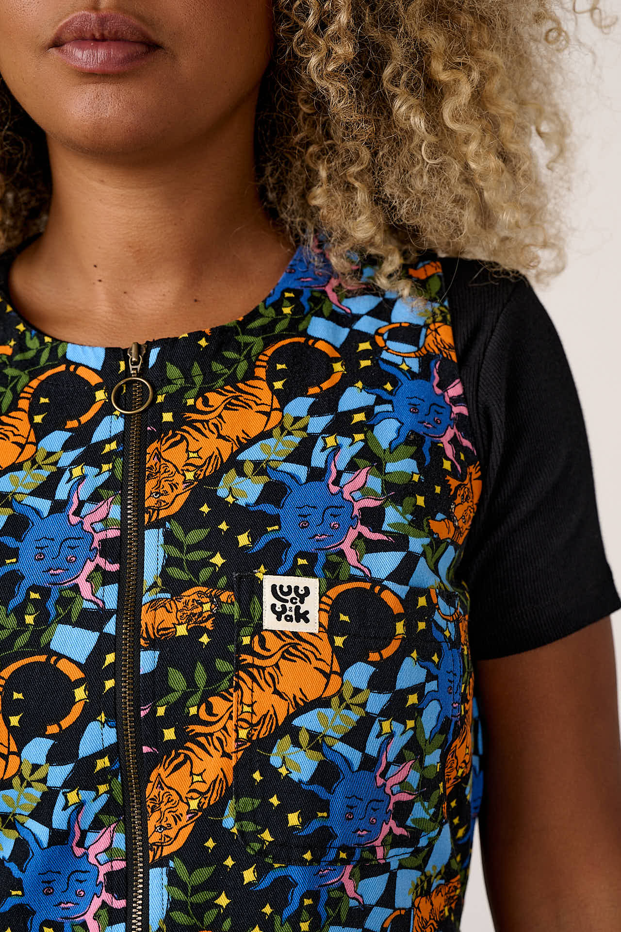 Nari - Sleeveless Jumpsuit in Lunar Tiger Print