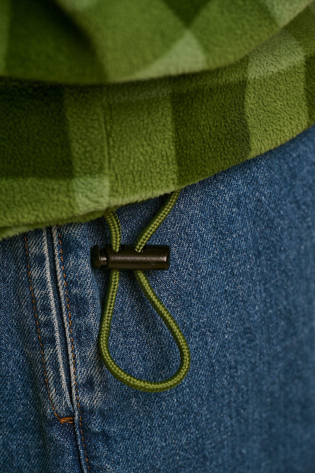 Nicks - Full Zip Polar Fleece in Green Check