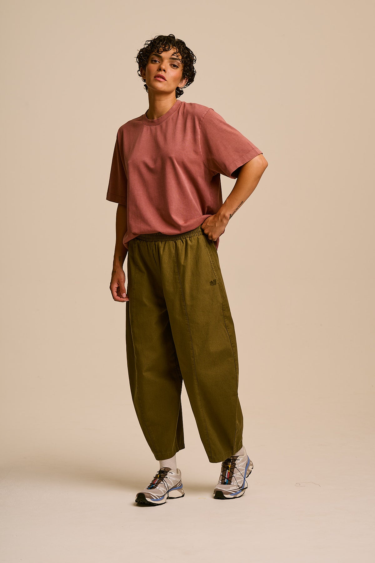 Obregon Barrel Leg Cotton Trousers