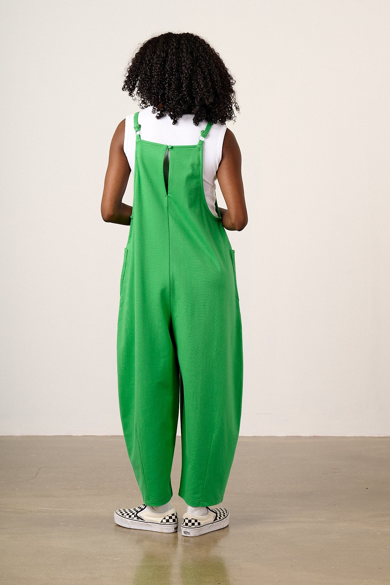 Oaxaca - Cotton Jersey Barrel Dungarees in Kelly Green – Lucy & Yak