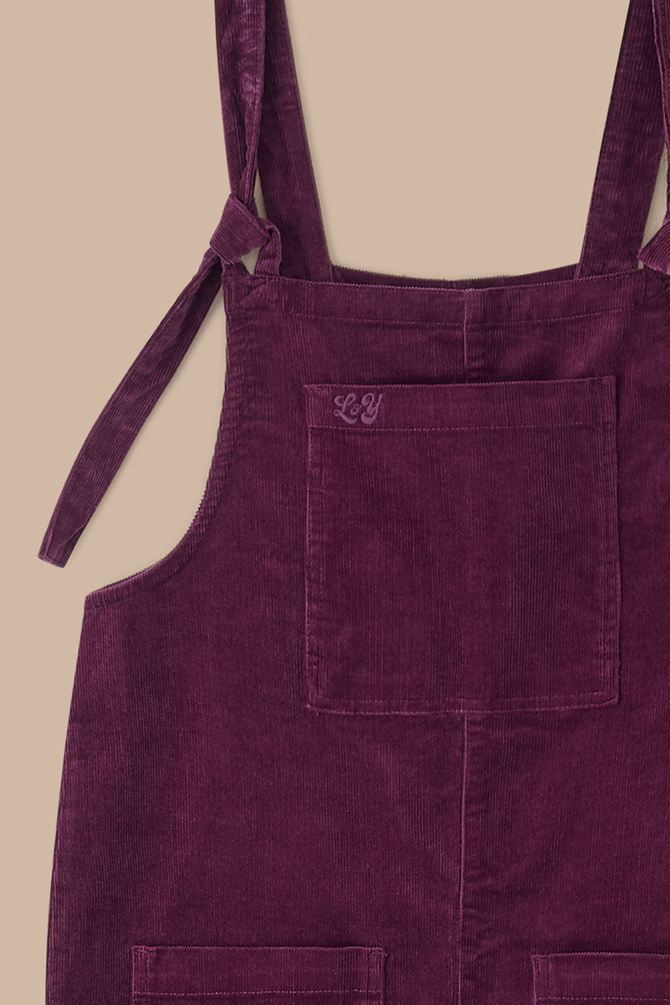 Original  - Corduroy Dungarees in Grape Wine