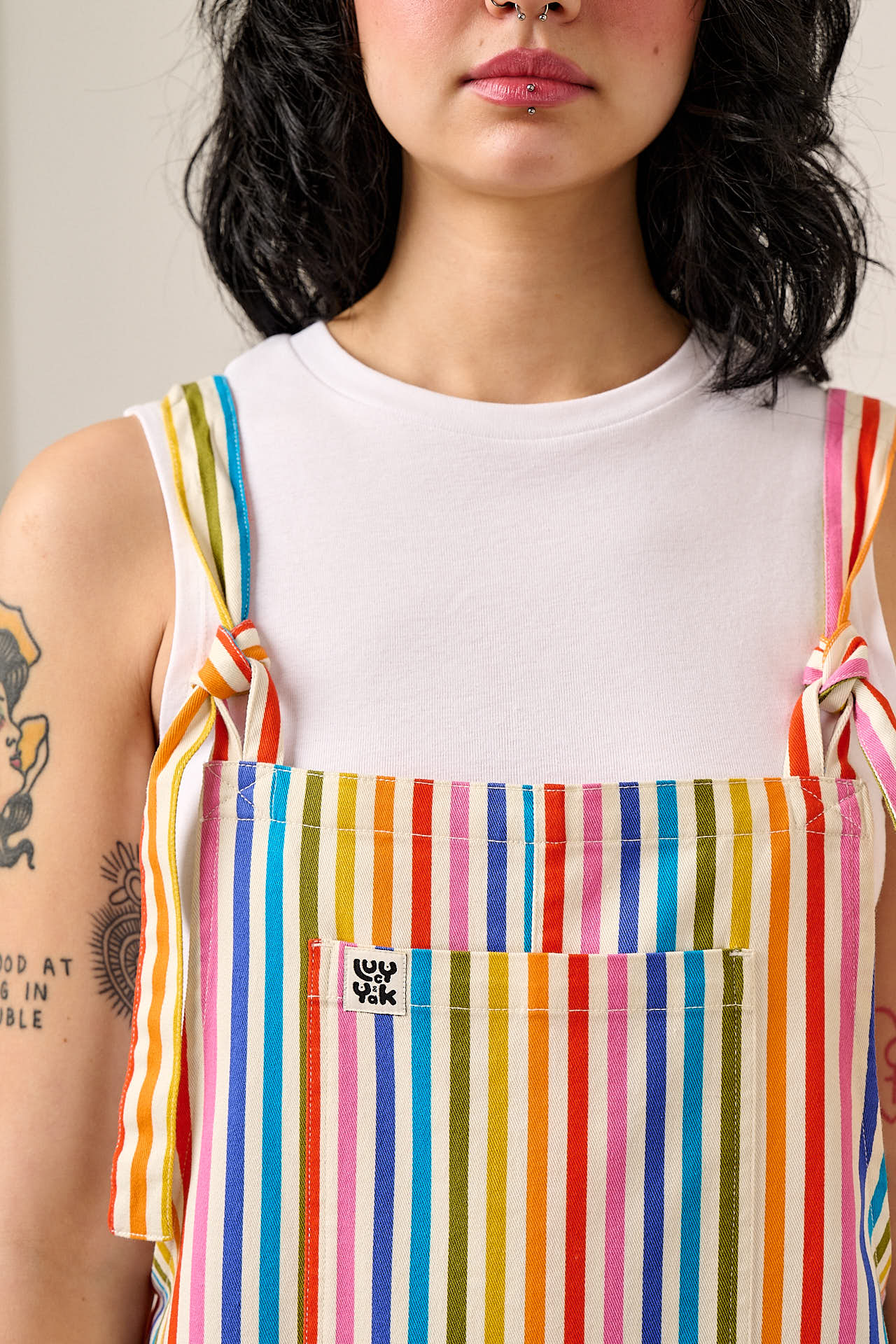 Original - Cotton Dungarees in Vintage Rainbow