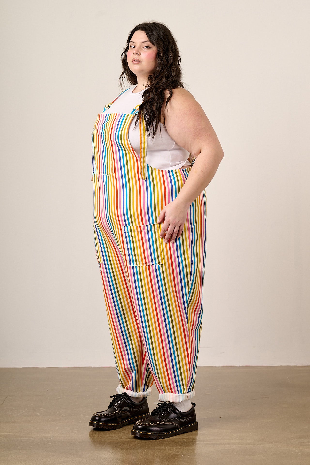 Original - Cotton Dungarees in Vintage Rainbow