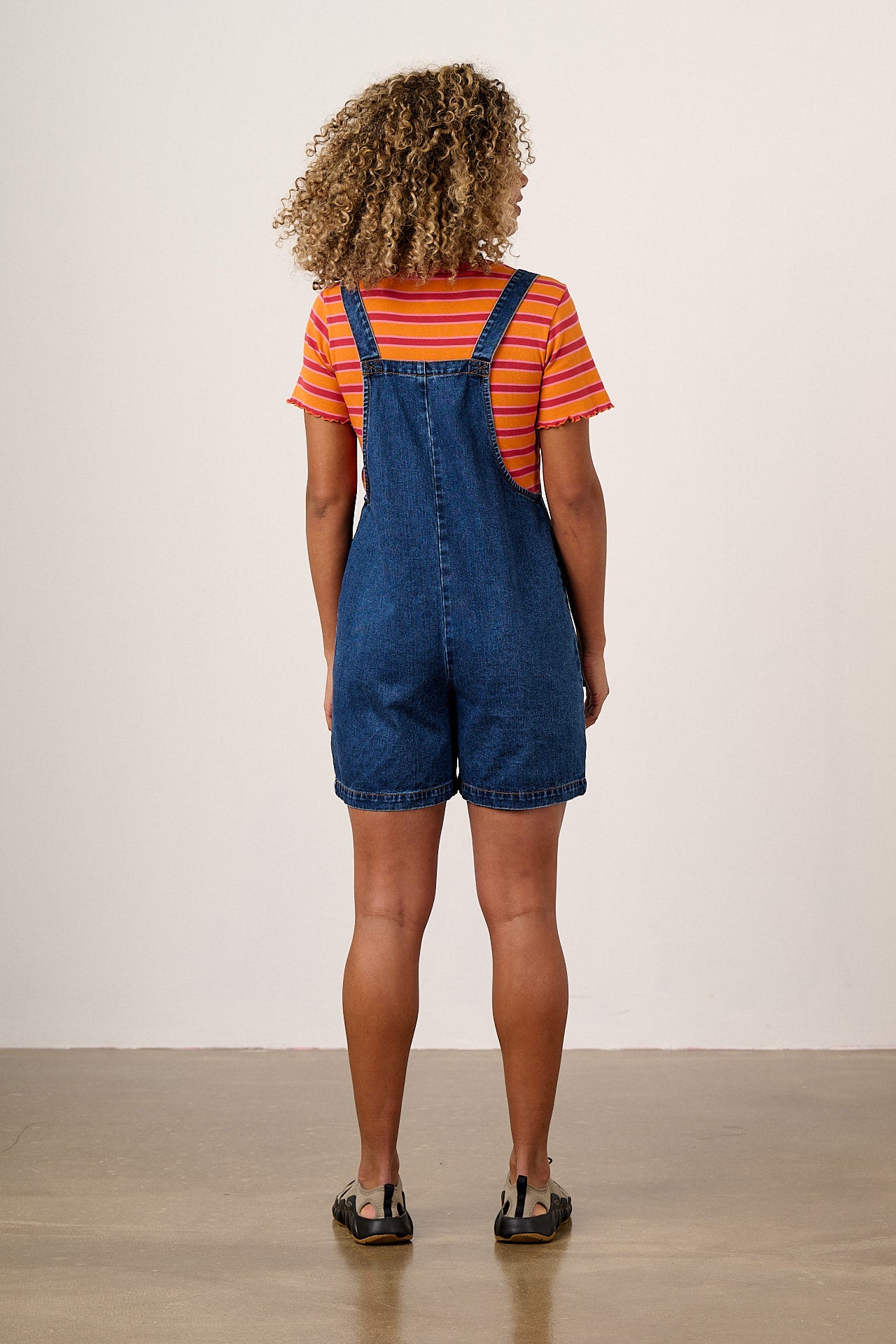 Original Shorts - Cotton Dungaree Shorts in Mid Wash Blue – Lucy & Yak
