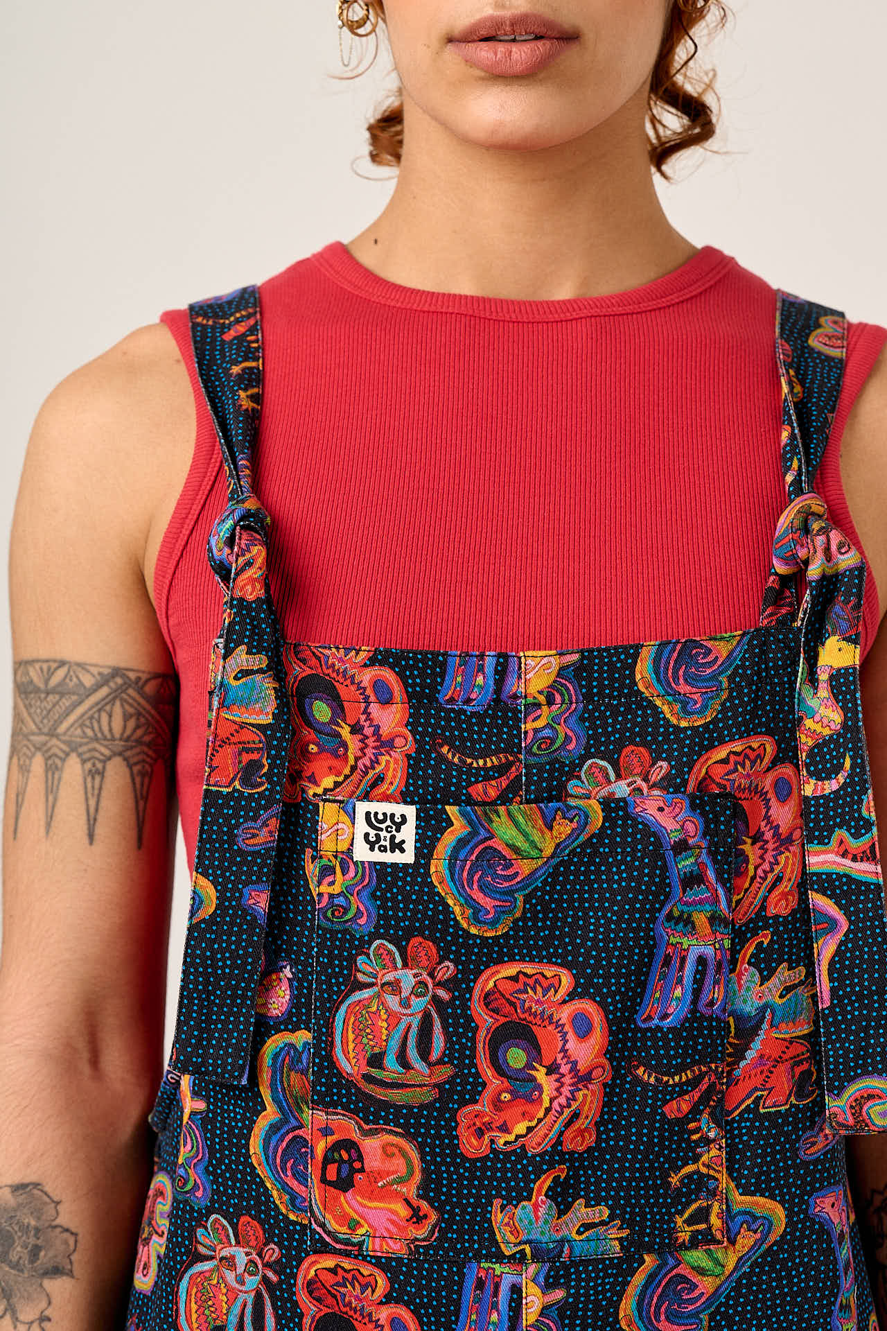 L.E Original - Cotton Dungarees in Black Arthouse & Yak