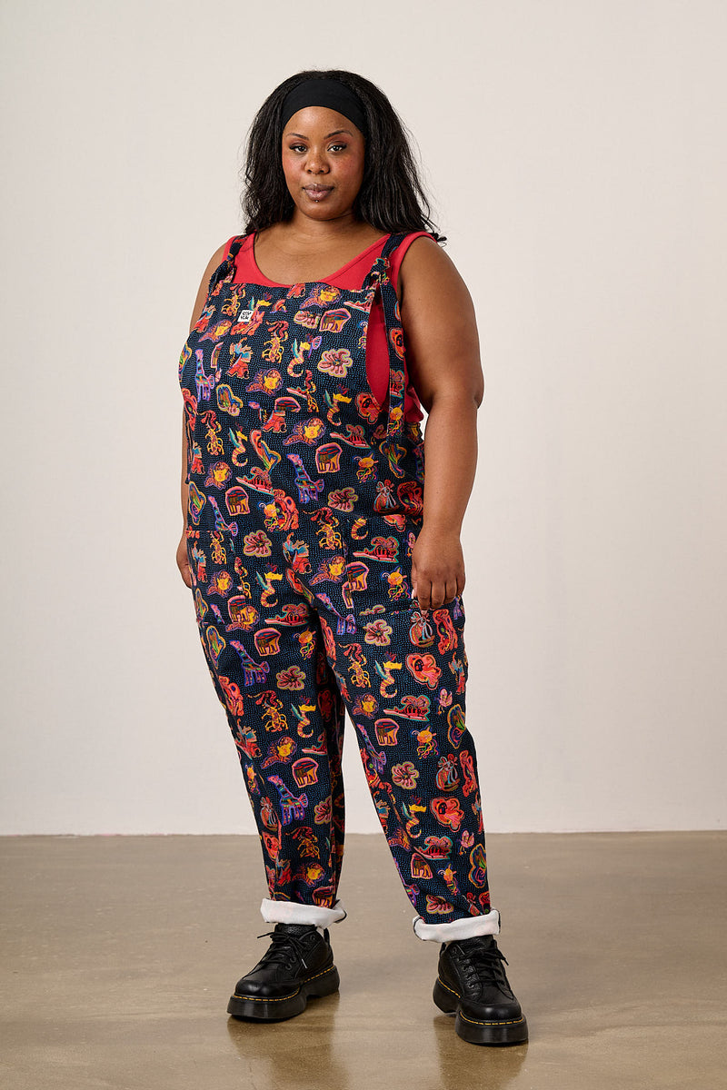 L.E Original - Cotton Dungarees in Black Arthouse & Yak