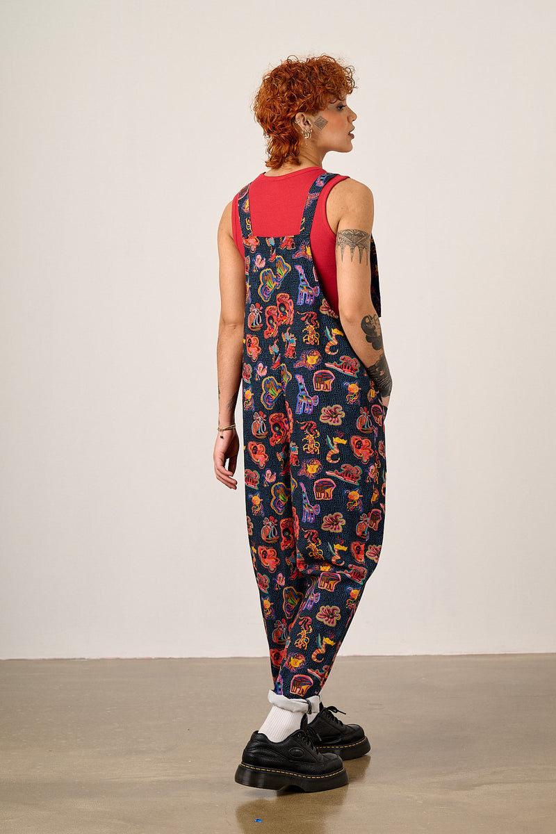 L.E Original - Cotton Dungarees in Black Arthouse & Yak