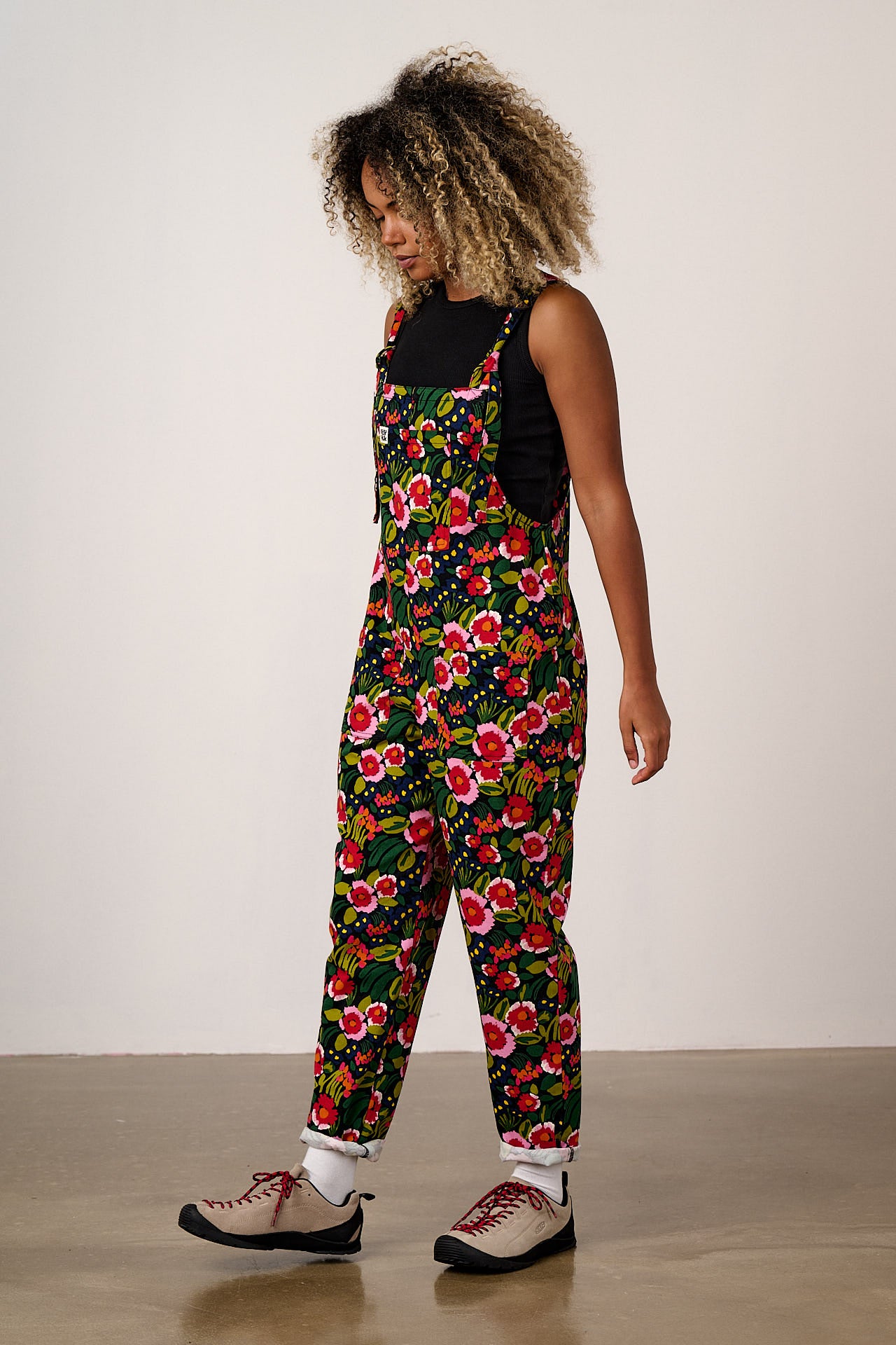 Original - Cotton Dungarees in Black Marie Print