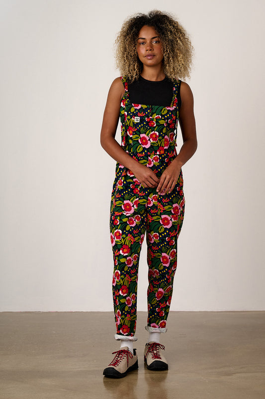 Original - Cotton Dungarees in Black Marie Print