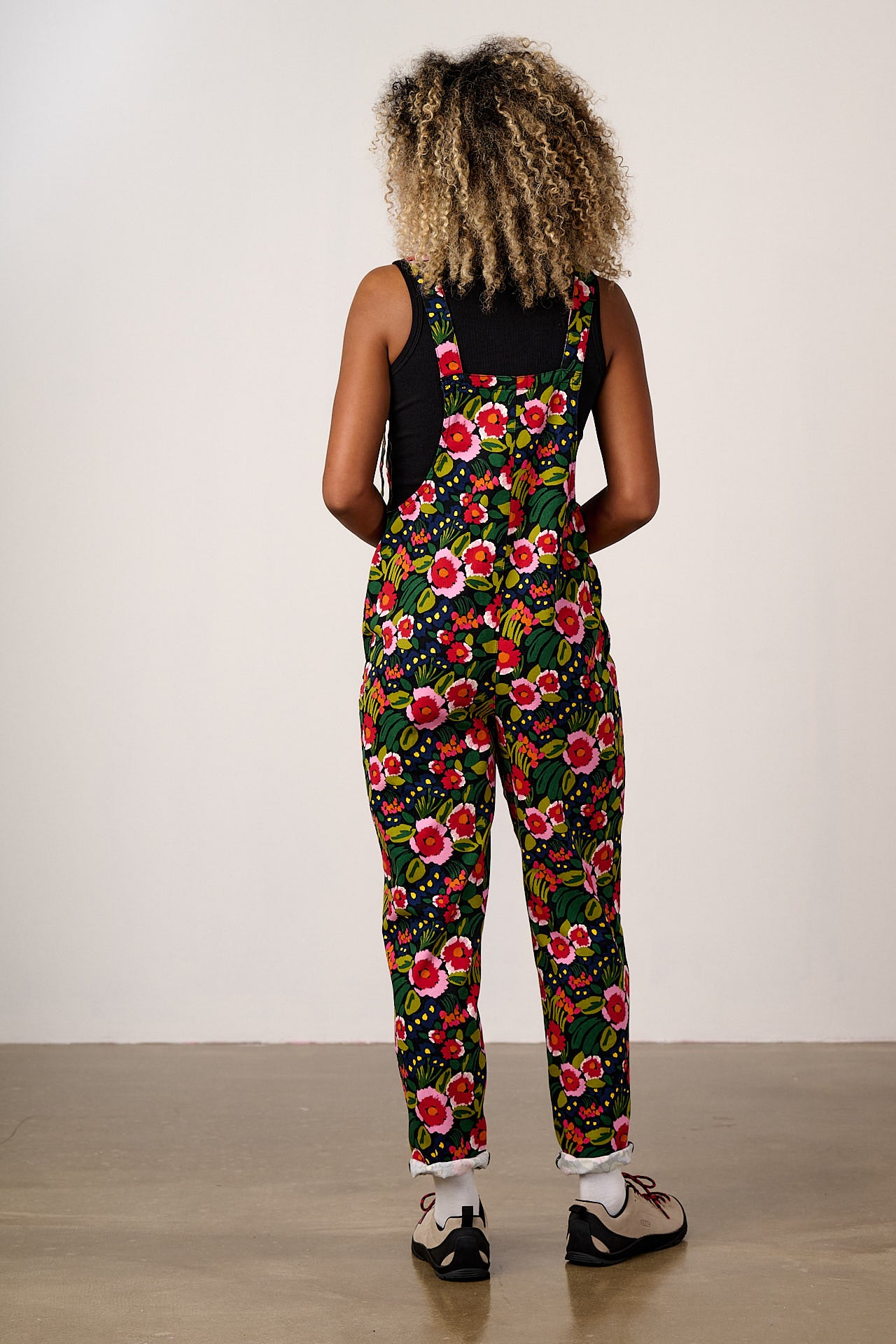 Original - Cotton Dungarees in Black Marie Print