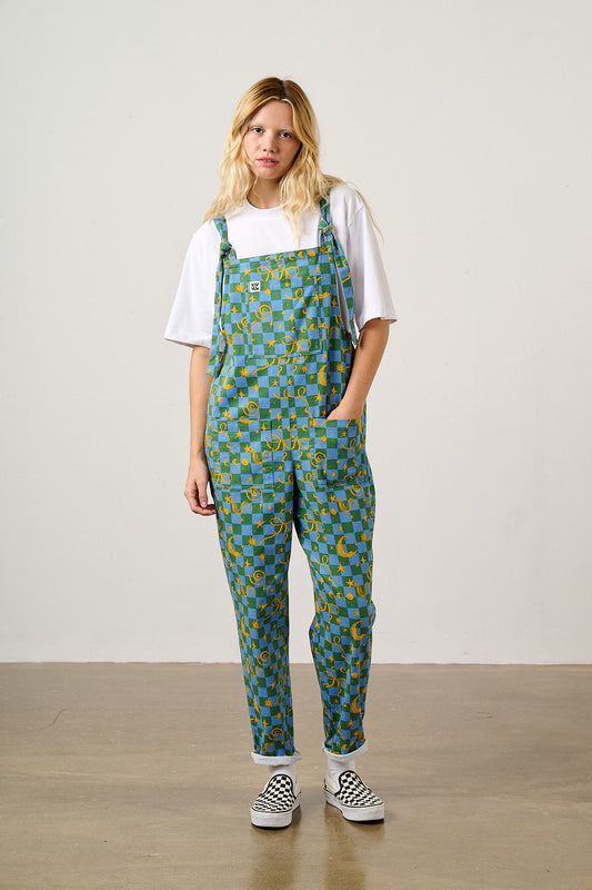 Original - Cotton Dungaree in Celestial Checkerboard