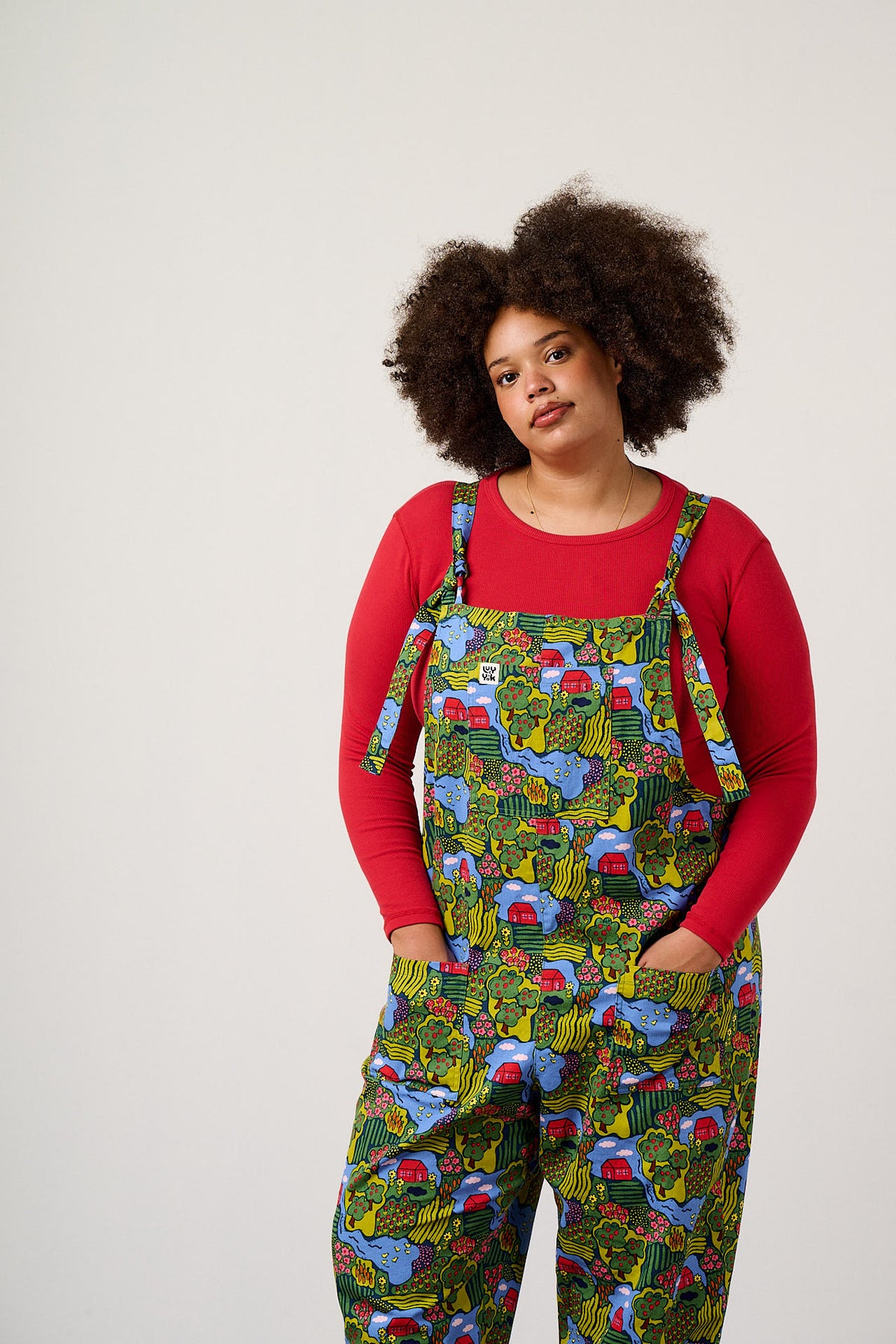 Original - Cotton Twill Dungaree in Farmyard Scene