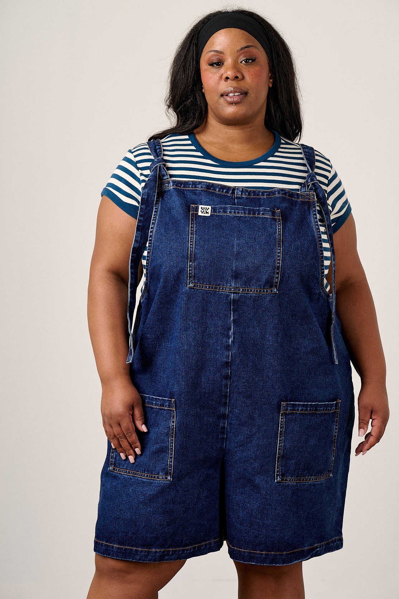 Original Shorts - Denim Dungarees Shorts in Mid Wash Blue