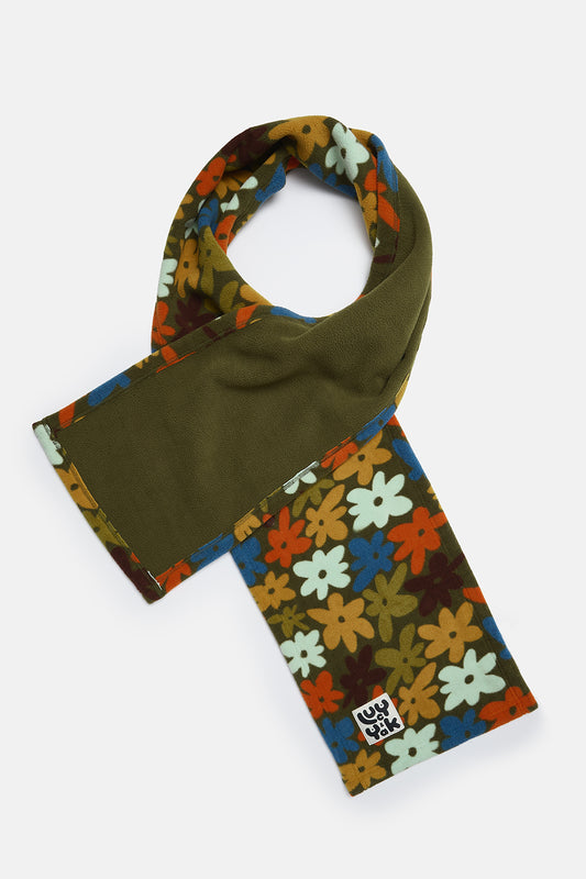 Ola - Polar Fleece Scarf in Bubble Floral Print