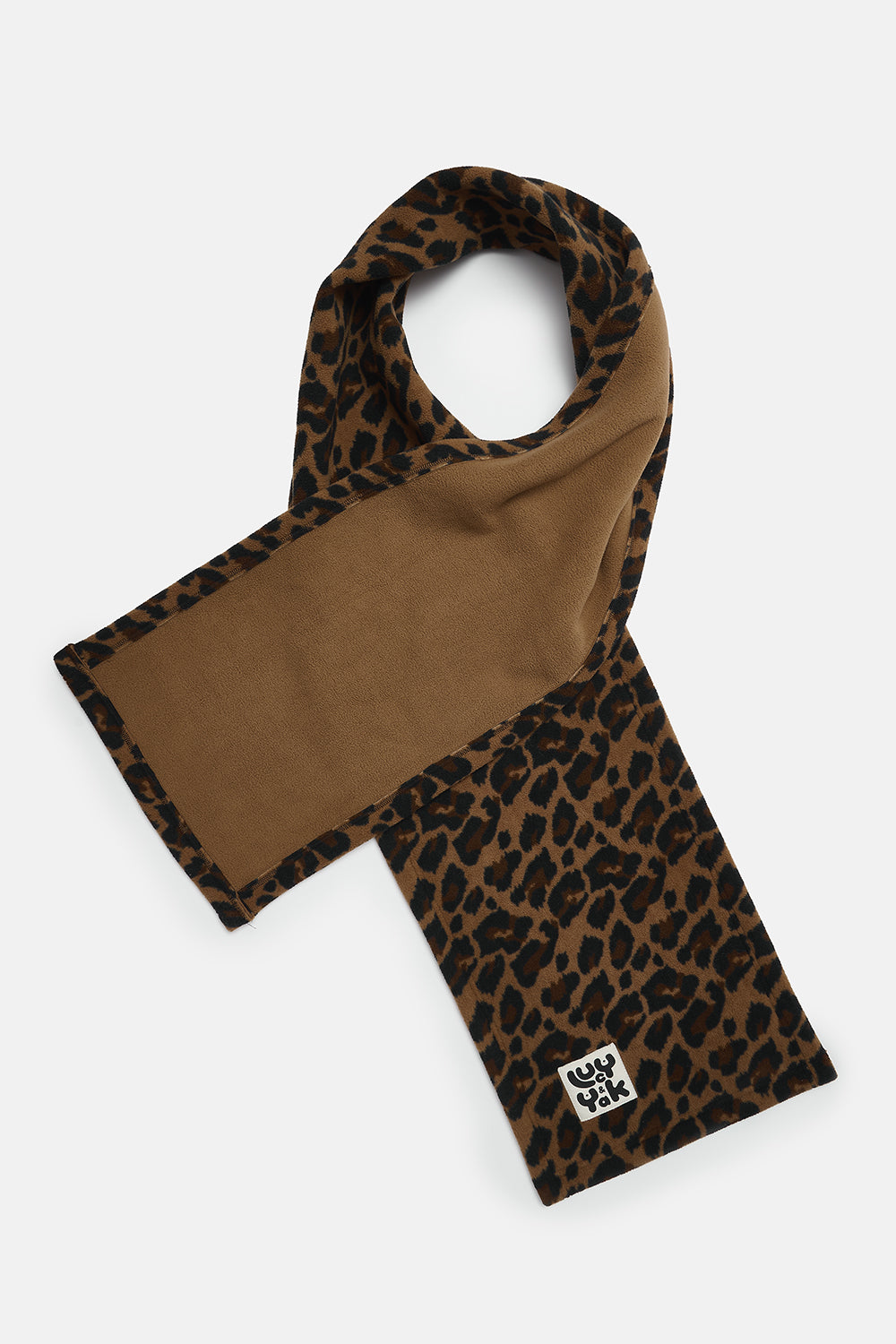 Ola - Polar Fleece Scarf in Leopard Print