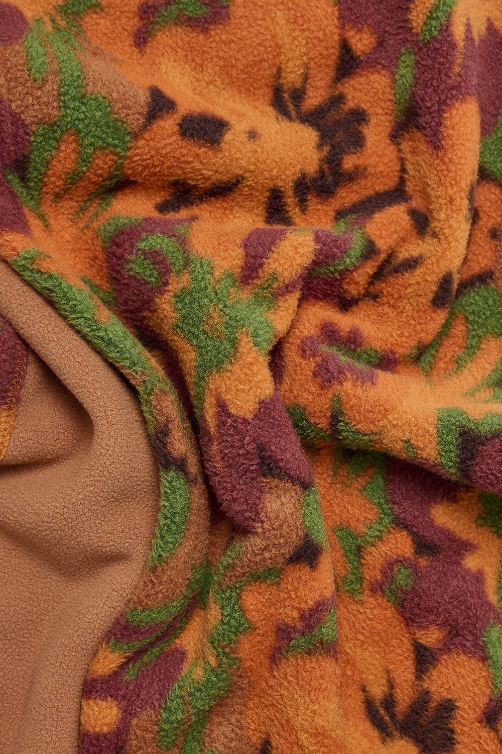 Ola - Polar Fleece Scarf in Orange Cass Floral Print