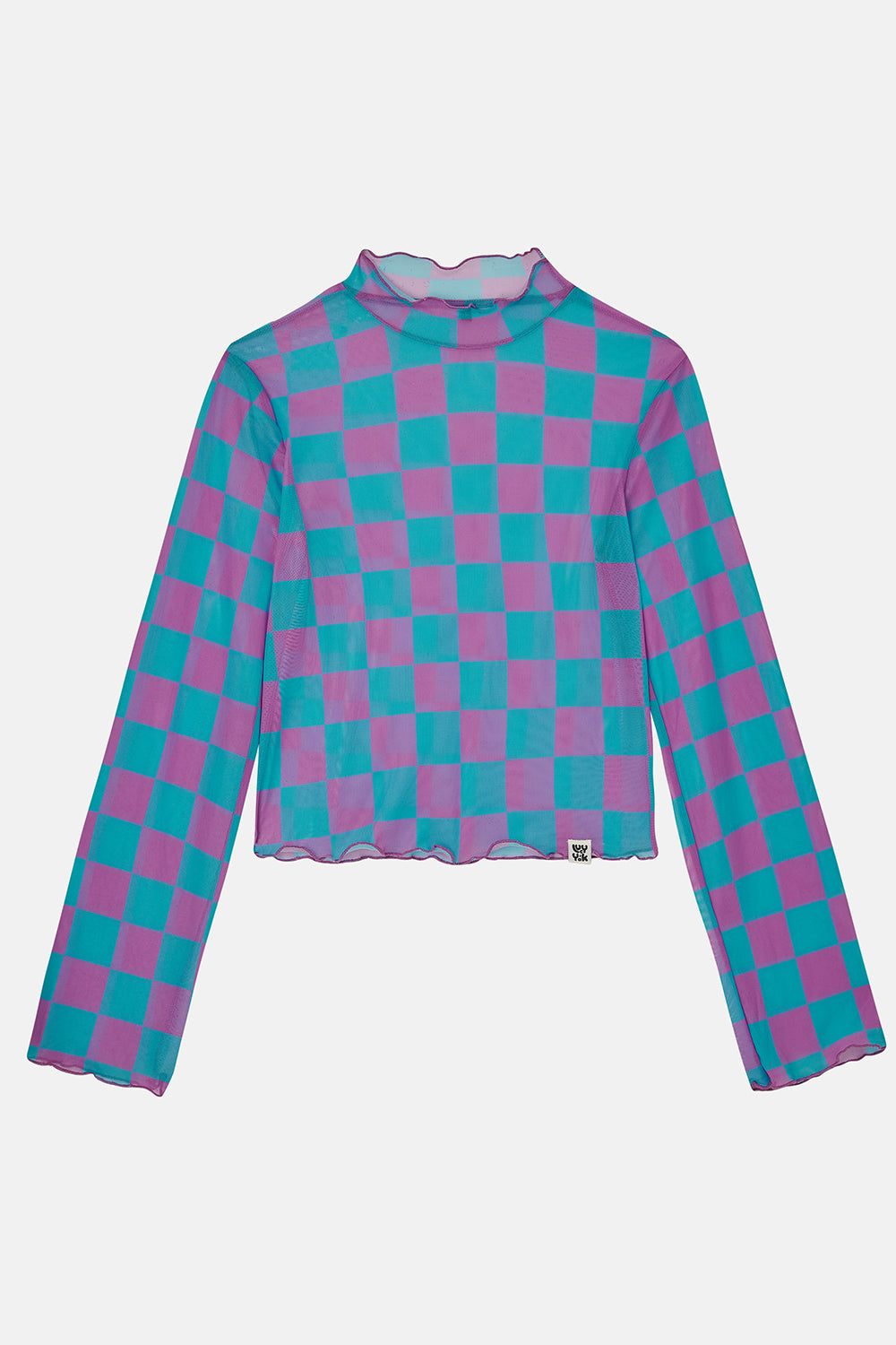 Perrie Long Sleeve Top: RECYCLED POLYESTER - Harmon Check
