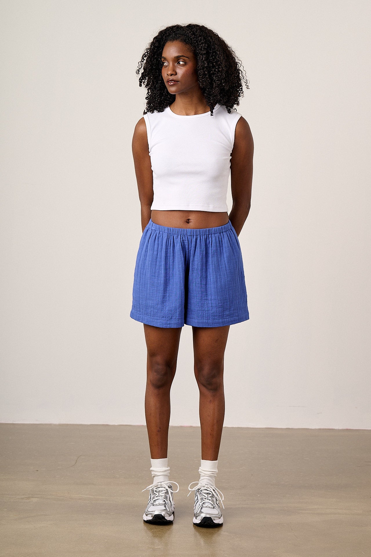 Popan - Cotton Shorts in Dazzling Blue – Lucy & Yak