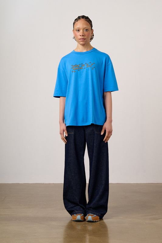 Bee Illustrates Pride 2026 - Benny - Oversized cotton T-Shirt in Blue