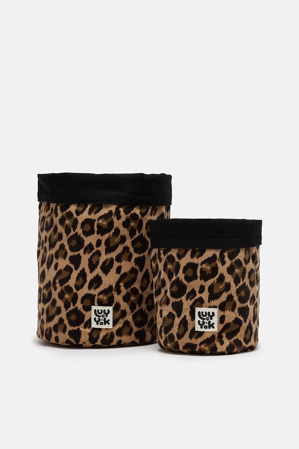 Plant Pot Covers in Leopard Corduroy Print (2 Pack)