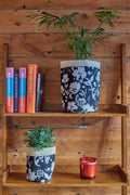 Plant Pot Covers: DEADSTOCK FABRIC - Moon Flower Print