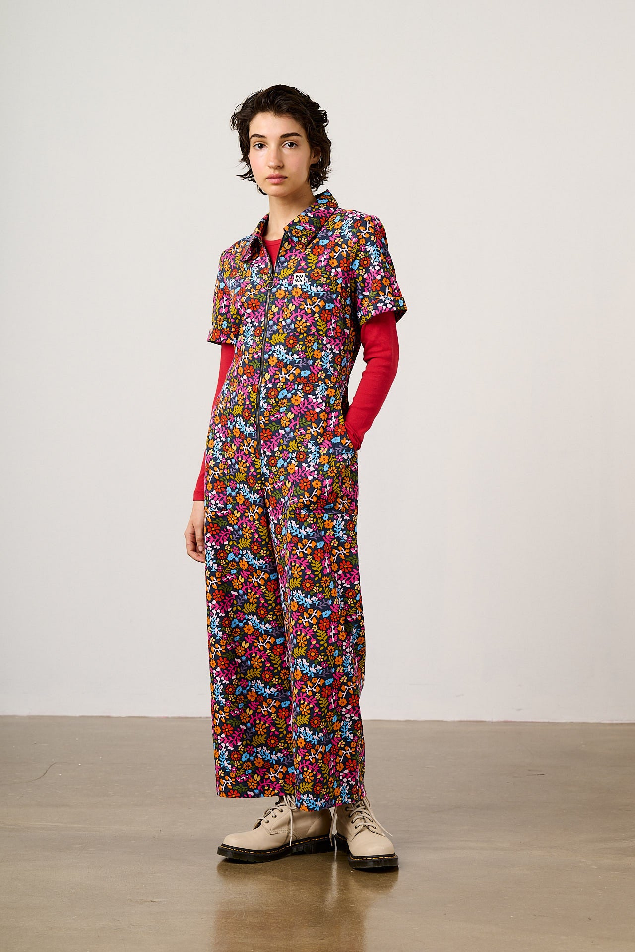 Ragan - Cotton Jumpsuit in Retro Picnic Floral