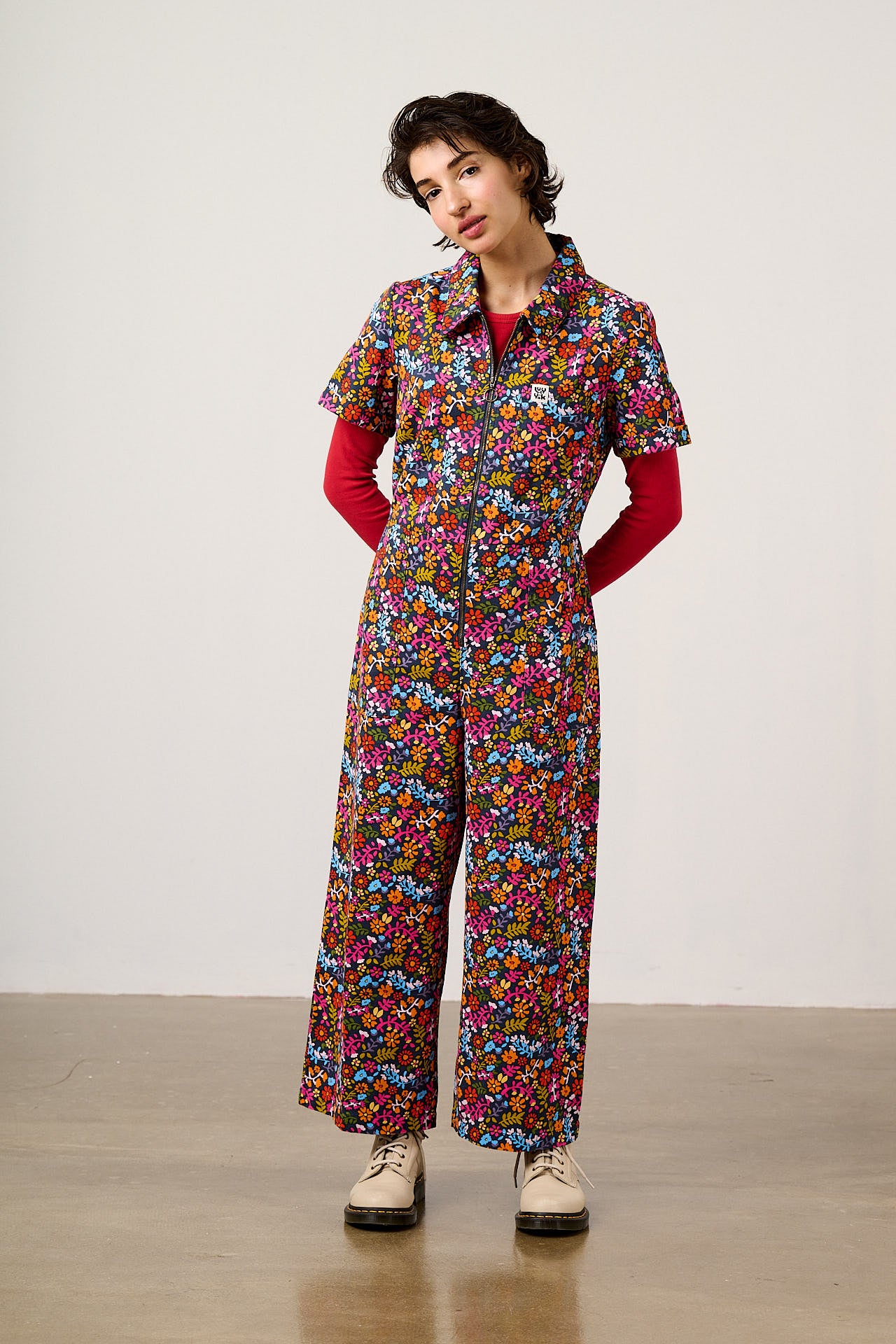 Ragan - Cotton Jumpsuit in Retro Picnic Floral
