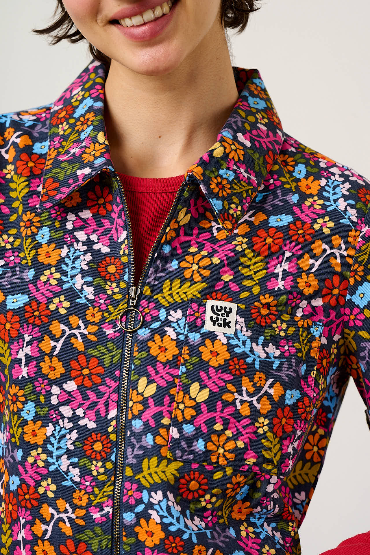Ragan - Cotton Jumpsuit in Retro Picnic Floral