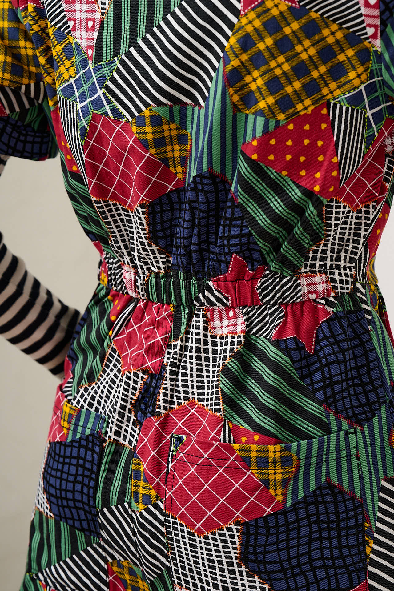 Ragan - Cotton Jumpsuit in Star Patchwork Print
