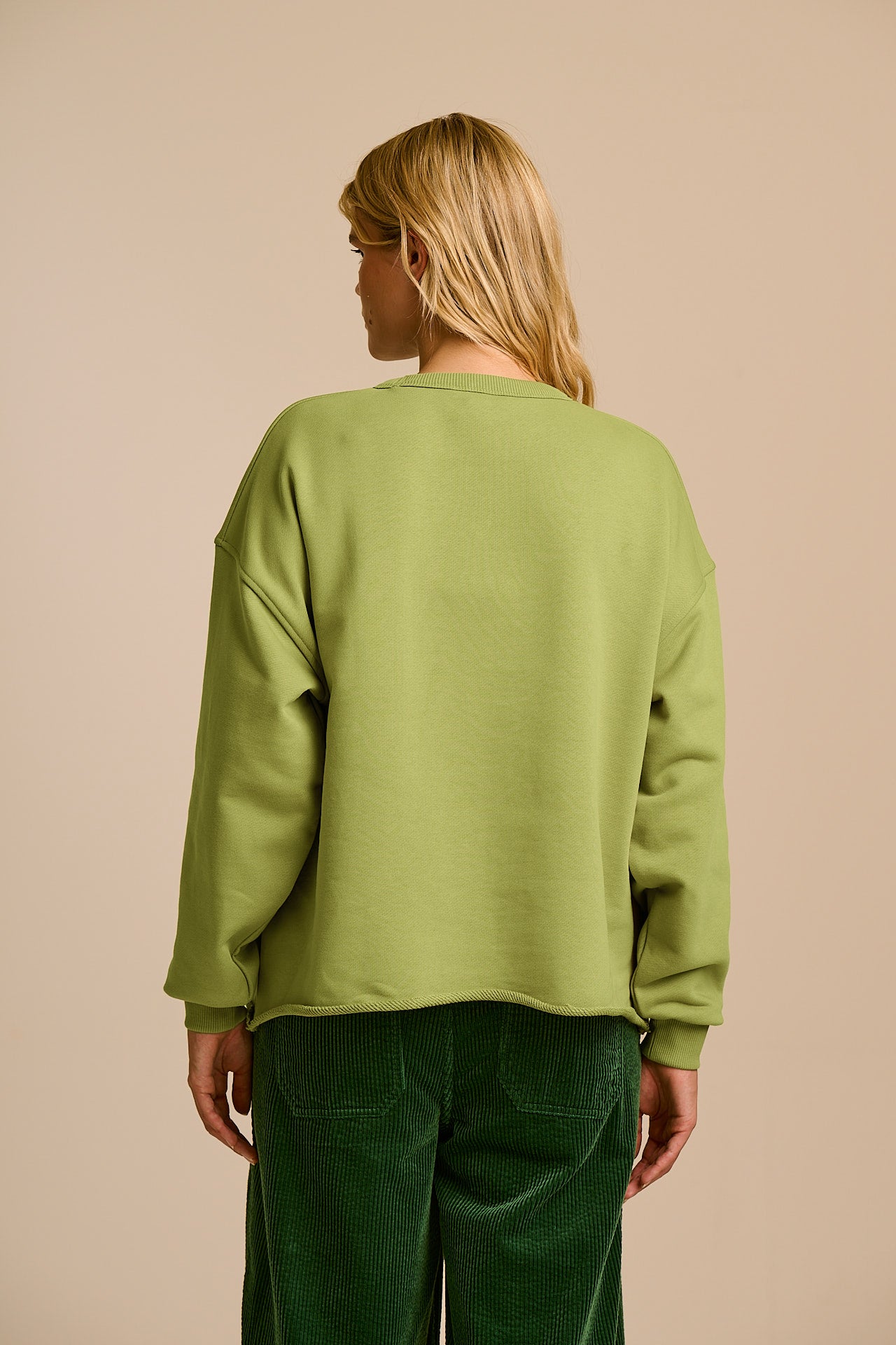 Ravi - Cotton Heavyweight Sweatshirt in Khaki