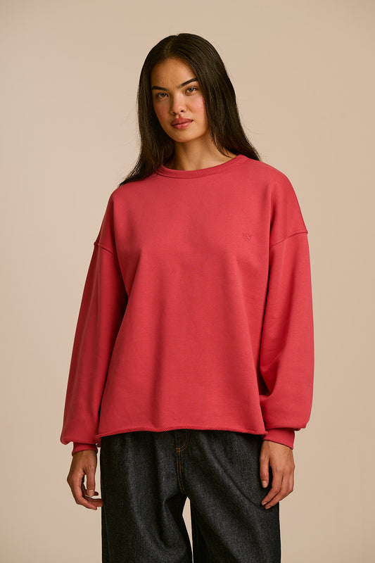 Ravi - Cotton Heavyweight Sweatshirt in Rose