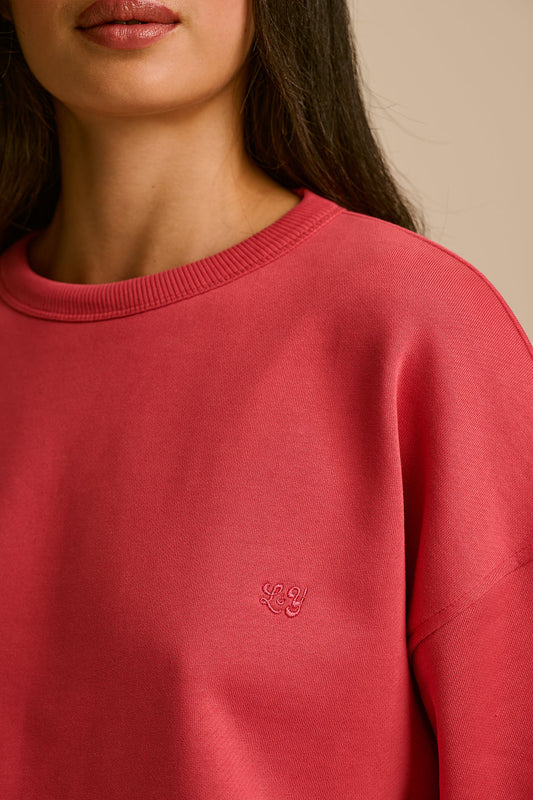 Ravi - Cotton Heavyweight Sweatshirt in Rose