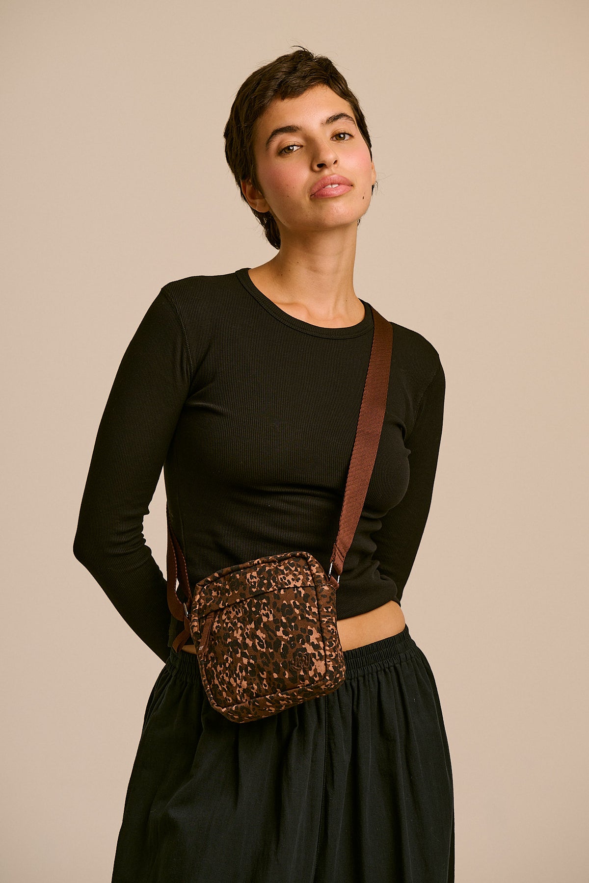Roxton Crossbody Bag - Organic Cotton in Animal