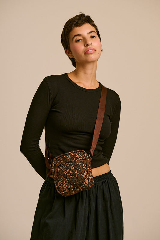 Roxton Crossbody Bag - Organic Cotton in Animal