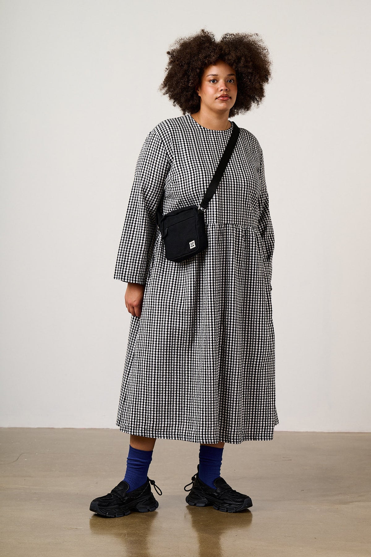 Roxton - Cotton Crossbody Bag in Black