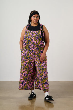 Rudy - Cotton Dungarees in Animal Wild Expression Print