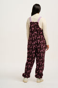 Baloo - Borg Fleece Dungarees in Purple & Pink Viola Print