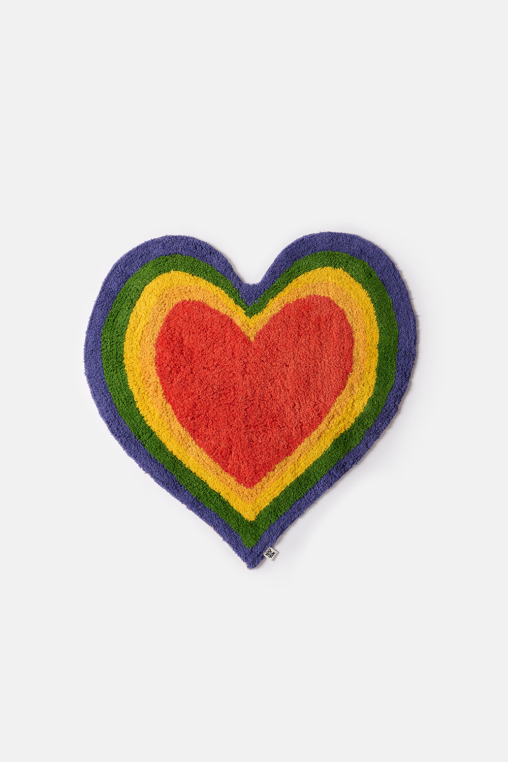 Rainbow Heart Bath Mat