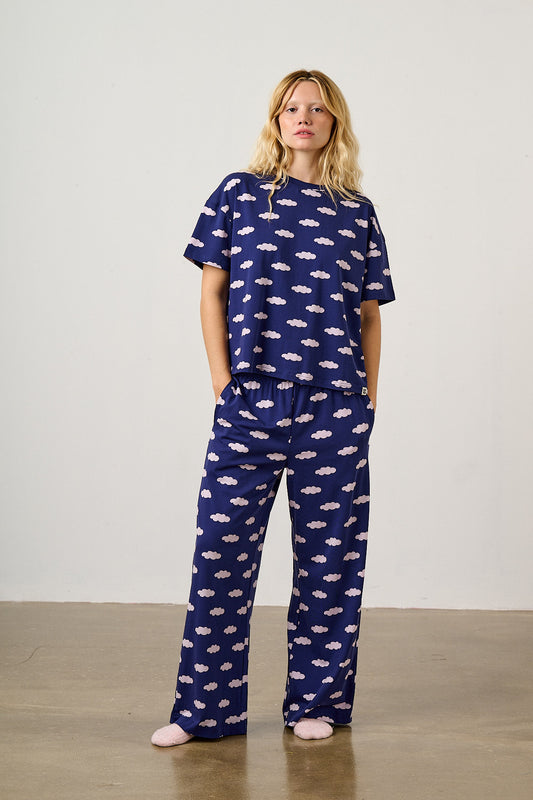 Sabrina - Pyjamas in Clouds Print
